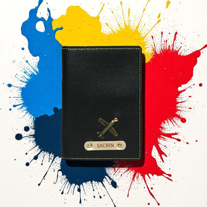 Black Customized Passport Cover