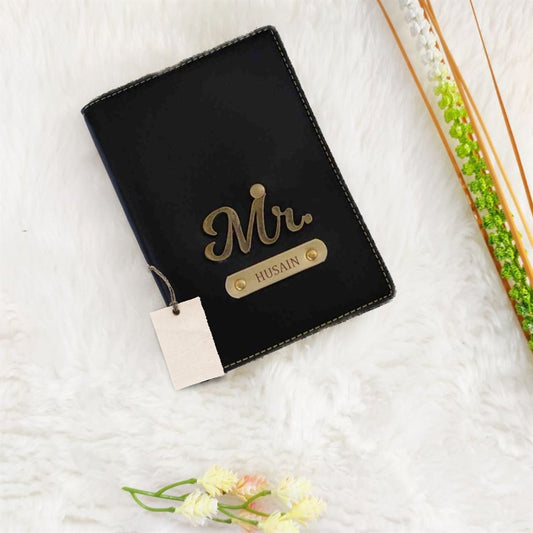 Black Customized Passport Cover - The Travel Bug Store